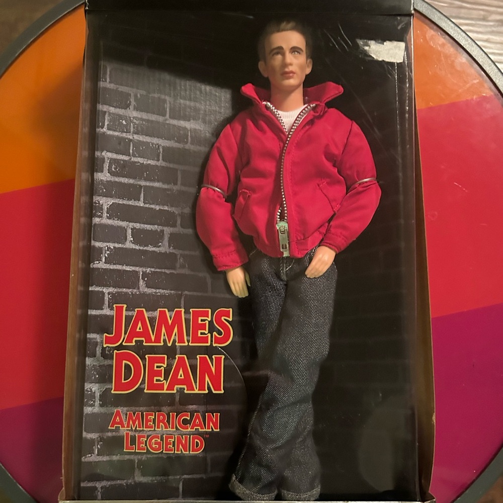 2000 Mattel “James Dean” Doll!! in Red Jacket & classic blue jeans! Y2K!